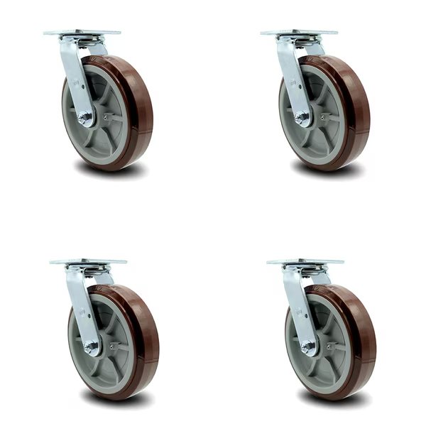 Greenlee Caster Set – MA6065 GMX Cart - 4 Swivel Bolt On Swivel Locks - SCC, Service Caster, Mfr#: GRE-SCC-30CS820-PPUR-BSL-4
